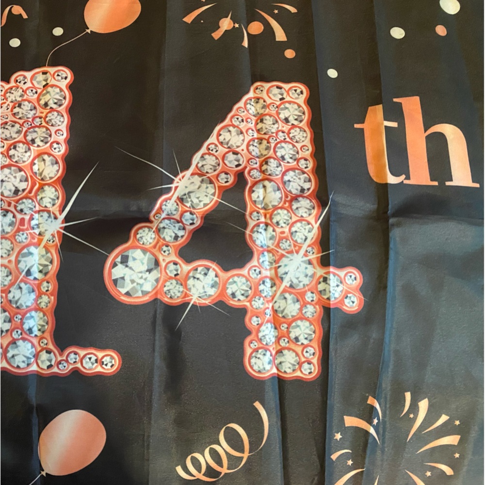 #200 Happy 14th Birthday banner